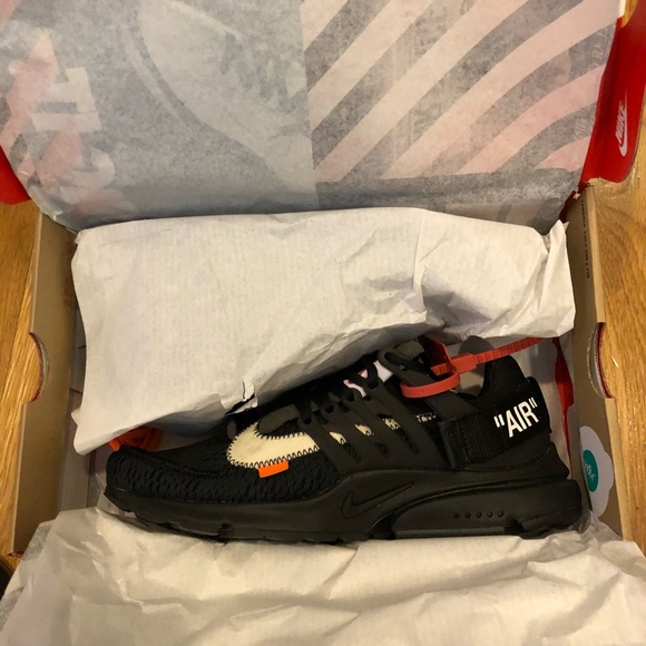 NIKE OFF WHITE AIR PRESTO BLACK US SZ 8 AUTHENTIC! - Picture 2 of 7